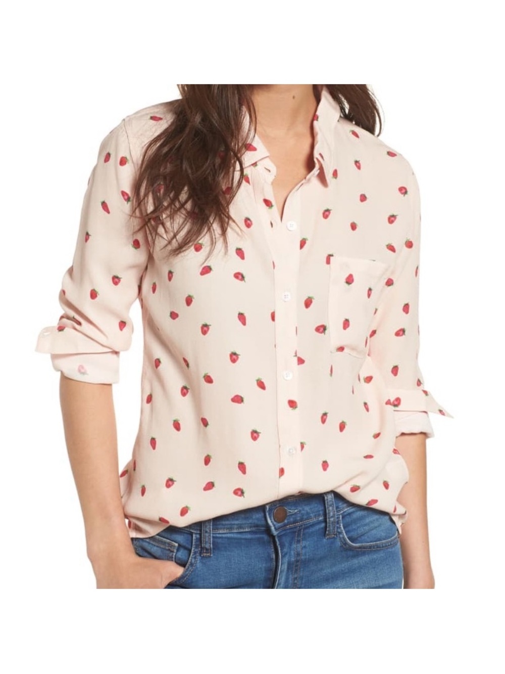Rails strawberry shirt, size small rocsi strawberries